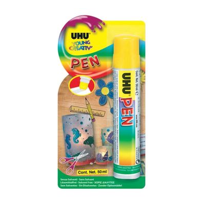 UHU 39035 Klebestift YOUNG Creativ GLUE PEN, ohne Lösungsmittel, transparenter Auftra