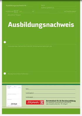 Brunnen 1042579 Ausbildungsnachweisblock A4 Vordruck zur wahlweisen Verwendung für Wo