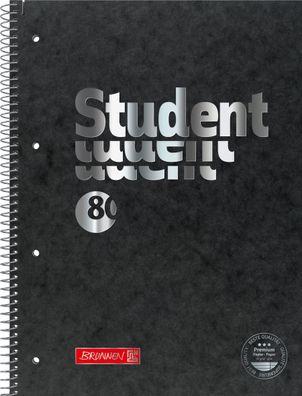 Brunnen 106782790 Collegeblock Student Premium FACT!plus A4 liniert, mit Randlinie in
