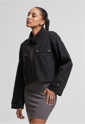 Urban Classics Damen Jacke Ladies Workwear Cropped Cotton Jacket TB7726