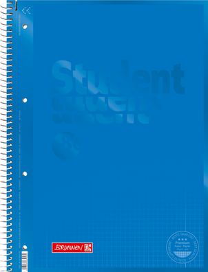 Brunnen 1067928133 Collegeblock Student Premium Colour Code A4 kariert, mit Randlinie