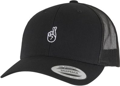 Mister Tee Crossed Fingers Handsign Retro Trucker Cap MT3941