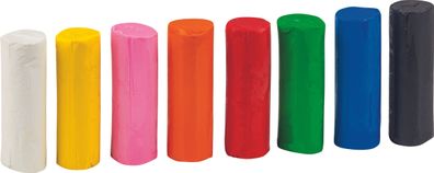 KNORR prandell 212151124 Kinderknete-Set weiß, gelb, orange, rosa, rot, grün, blau, s