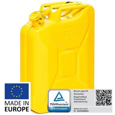 BW® Kraftstoffkanister Metall Benzinkanister 20 Liter - UN-Zulassung - Hergestellt in