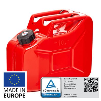 BW® Kraftstoffkanister Metall Benzinkanister 10 Liter mit Schraubverschluss - UN-Zula