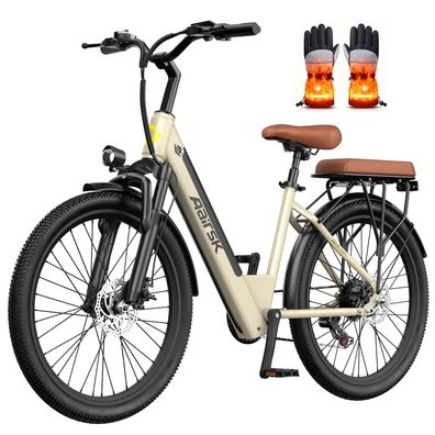 Aairsk 250w City E-Bikes 26 Zoll Commuter E-bike 36V 13AH Dual Disc Brakes 45N.m