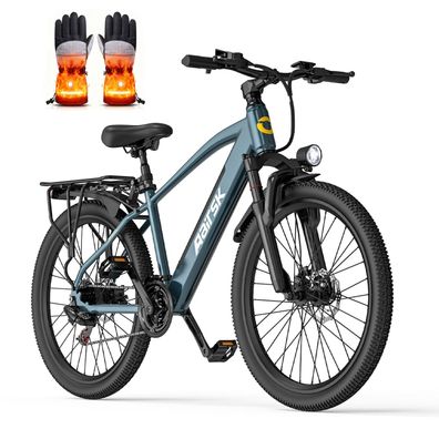 Aairsk 250w City E-Bikes 26 Zoll Commuter E-bike 36V 13AH Dual Disc Brakes 7 Speed