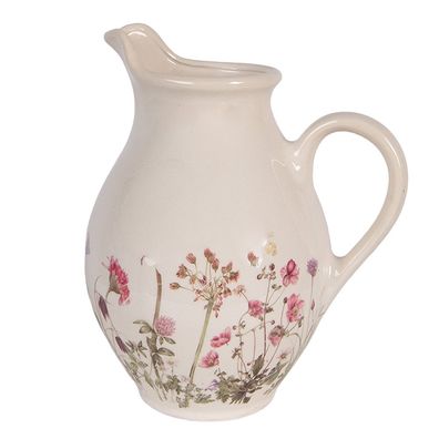 Clayre & Eef Dekorative Kanne 21x16x25 cm Beige Keramik (Gr. 21x16x25 cm)