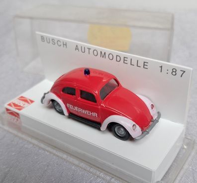 VW Käfer 1200 Brezelfenster, Feuerwehr, Busch