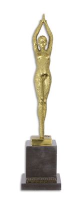 Bronzeskulptur Starfish nach Chiparus Replikat Retro Design Dekoration