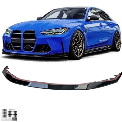 Front Spoiler Lippe Performance Schwarz Glanz für BMW M3 G80 G81 M4 G82 ab 2021