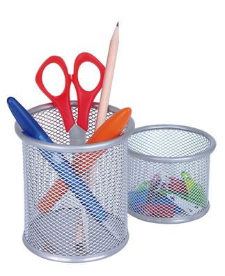 WEDO Stiftek”cher-Set Office, aus Drahtmetall, silber