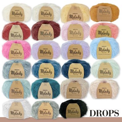 Drops 5 x 50 g Melody Stricken Häkeln Alpaka Schurwolle Alpaca Superweich 23 Farben