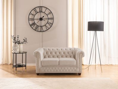 Cleo Blink - Chesterfield 2-Sitzer Sofa mit Schlaffunktion aus Samt