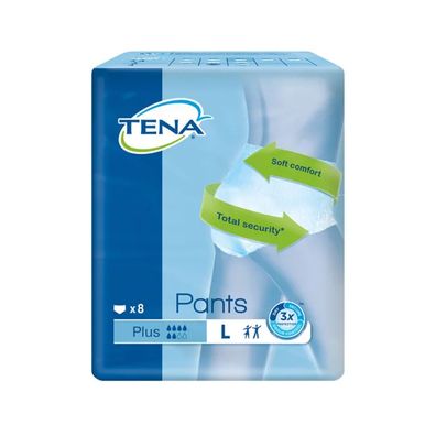 TENA Proskin Pants Plus ConfioFit Inkontinenzpants Gr. L | Packung (8 Stück) (Gr. L)