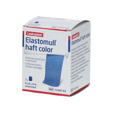 Elastomull haft color, kohäsive elastische Fixierbinde, 4m gedehnt, 6 cm, | 1 Binde