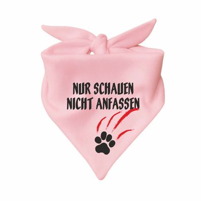 Dreieck Hundehalstuch bedruckt mit Nur schauen nicht anfassen