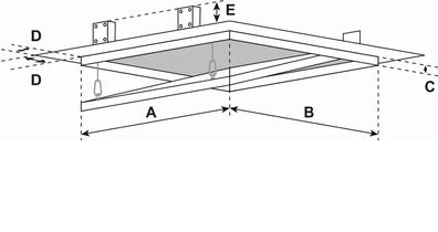 FF Systems Revisionsklappe 50 x 50 x 1,25 cm NUR Rahmen ohne Gips