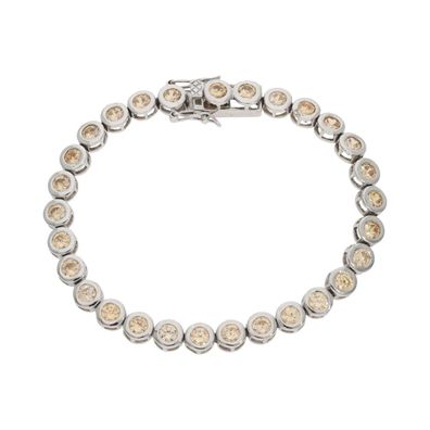 JuwelmaLux Armband 925/000 Sterling Silber champagner synth Zirkonia JL10-03-2044