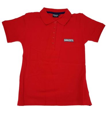 Ramazzotti Poloshirt Polo Shirt mit Knöpfen T-Shirt 100% Baumwolle - Rot Größe