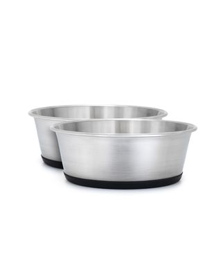 lionto Napf aus Edelstahl, 2800ml, rutschfest, Wassernapf für Hunde & Katzen