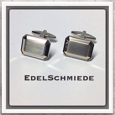 Edelschmiede925 Manschettenknöpfe in bicolor mattiert