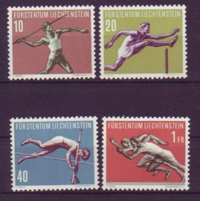 Liechtenstein 1956 postfrisch MiNr. 342-345 Sport