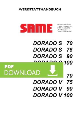 Originales Werkstatthandbuch Same Dorado S70 S75 S90 S100 u. Dorado V70 V75 V90 V100