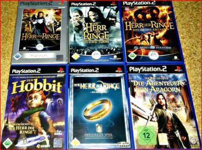 PS2 HERR Der RINGE Games: HOBBIT, Gefährten,2 Türme, ARAGON, Königs Wählbar