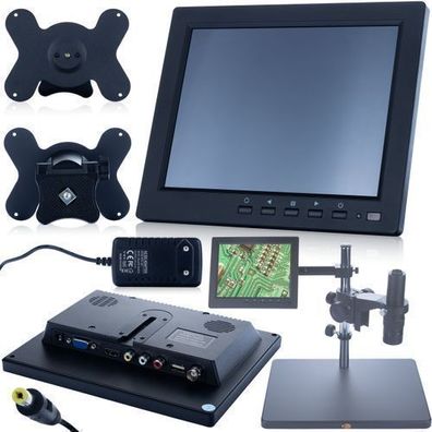 Rosfix Mikroskop Display 8 Zoll – 1024x768 VGA HDMI AV BNC | 5ms Reaktionszeit