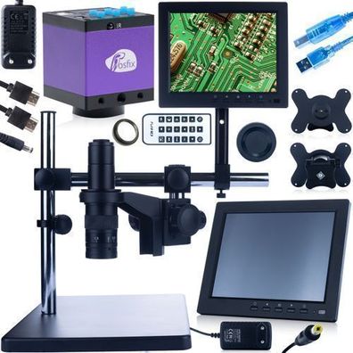 Rosfix Set Digitalmikroskop MCEP-0.5X-PZRR – 7–45x Zoom | 8" Display, Kamera