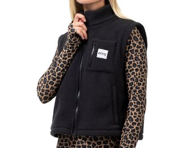 EIVY Women Weste Boxy Sherpa black - Größe: L
