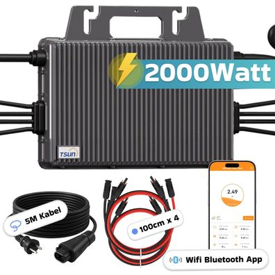 TSUN TSOL-MS2000 2000Watt Mikro-Wechselrichter Inverter für Balkonkraftwerk 4 MPPT