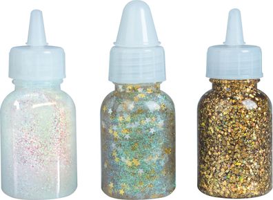 KNORR prandell 218099233 Glitterfarben-Set Glitter Glue "Galaxy" Glitter Glue weiß, C