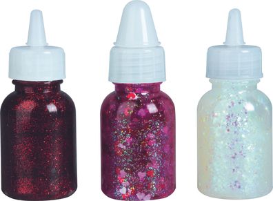KNORR prandell 218099235 Glitterfarben-Set Glitter Glue "Love" Glitter Glue rot, Conf
