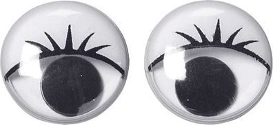 KNORR prandell 218386153 Wackelaugen mit Klebepunkt Ø 15 mm weiß mit schwarzer Pupill