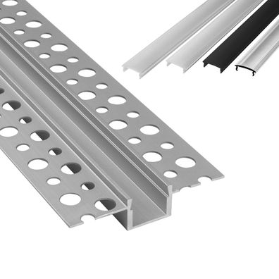 T77 LED Alu Unterputz Profil Trockenbau 11mm silber