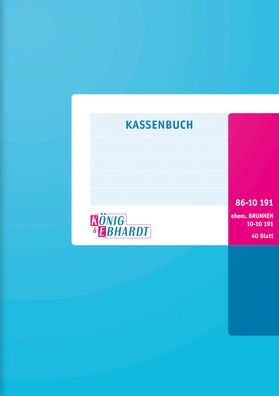 König & Ebhardt 8610191 Kassenbuch, A5, 80 Seiten, hochglanzlackierter Karton, 80 g/m