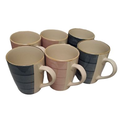 6er Set Tassen Kaffeetassen Becher 350 ml Tee Tasse 50935 Keramik