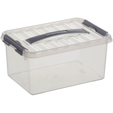 sunware H6160102 Q-line Aufbewahrungsbox 6,0 l transparent 30,0 x 20,0 x 14,0 cm