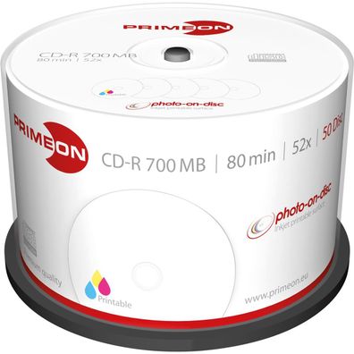 Primeon 2761105 Primeon CD-R bedruckbar 50er