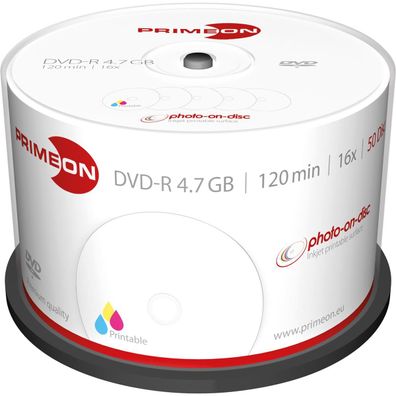 Primeon 2761206 Primeon DVD-R bedruckbar 50er