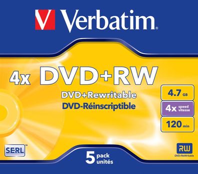 Verbatim 43229 Verbatim DVD+RW 4,7 GB 5er JC