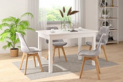 Essgruppe A67, Esszimmer Set , Esstisch (Ausziehbar) mit 4 Stühlen-Farbe wählbar