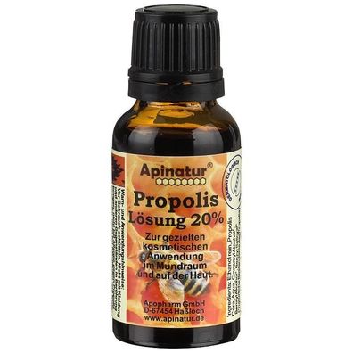 Apinatur Propolislösung 20%, 20ml mit alc. Propolis Tropfen / Tinktur / Lösung