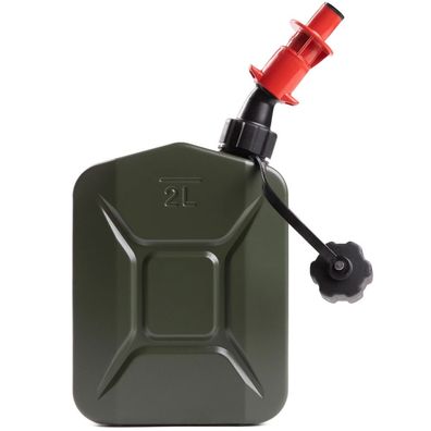 BW® Proper Kraftstoffkanister Metall Benzinkanister 2 Liter mit Ausgießer "Smart"