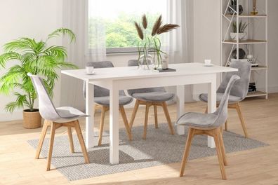 Essgruppe A67-5, Esszimmer Set , Esstisch (Ausziehbar) mit 5 Stühlen-Farbe wählbar