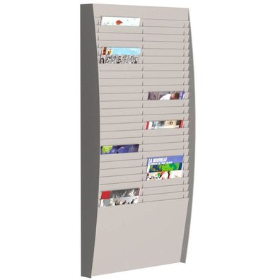 Paperflow A4V2X25.02 Wandprospekthalter grau