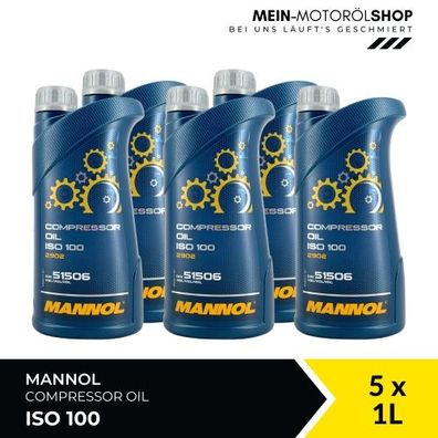 Mannol Compressor Oil ISO 100 5x1 Liter