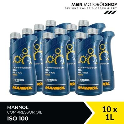 Mannol Compressor Oil ISO 100 10x1 Liter